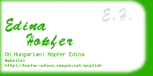 edina hopfer business card